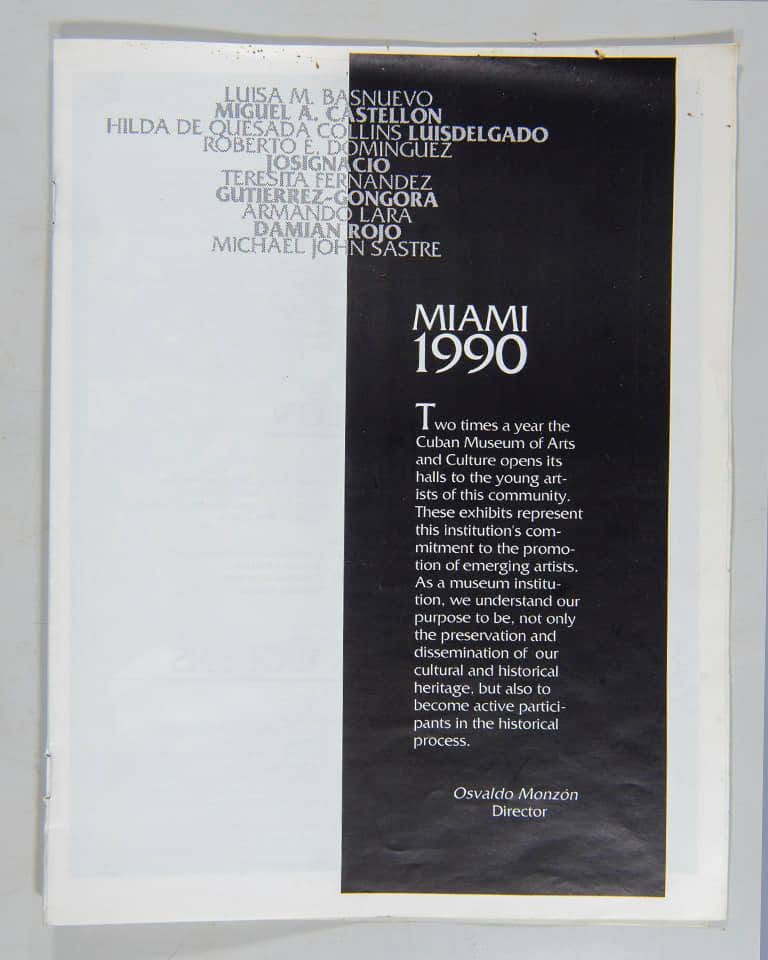 Cuban Museum of Arts and Culture, Miami — 1990 collective exhibition catalog.